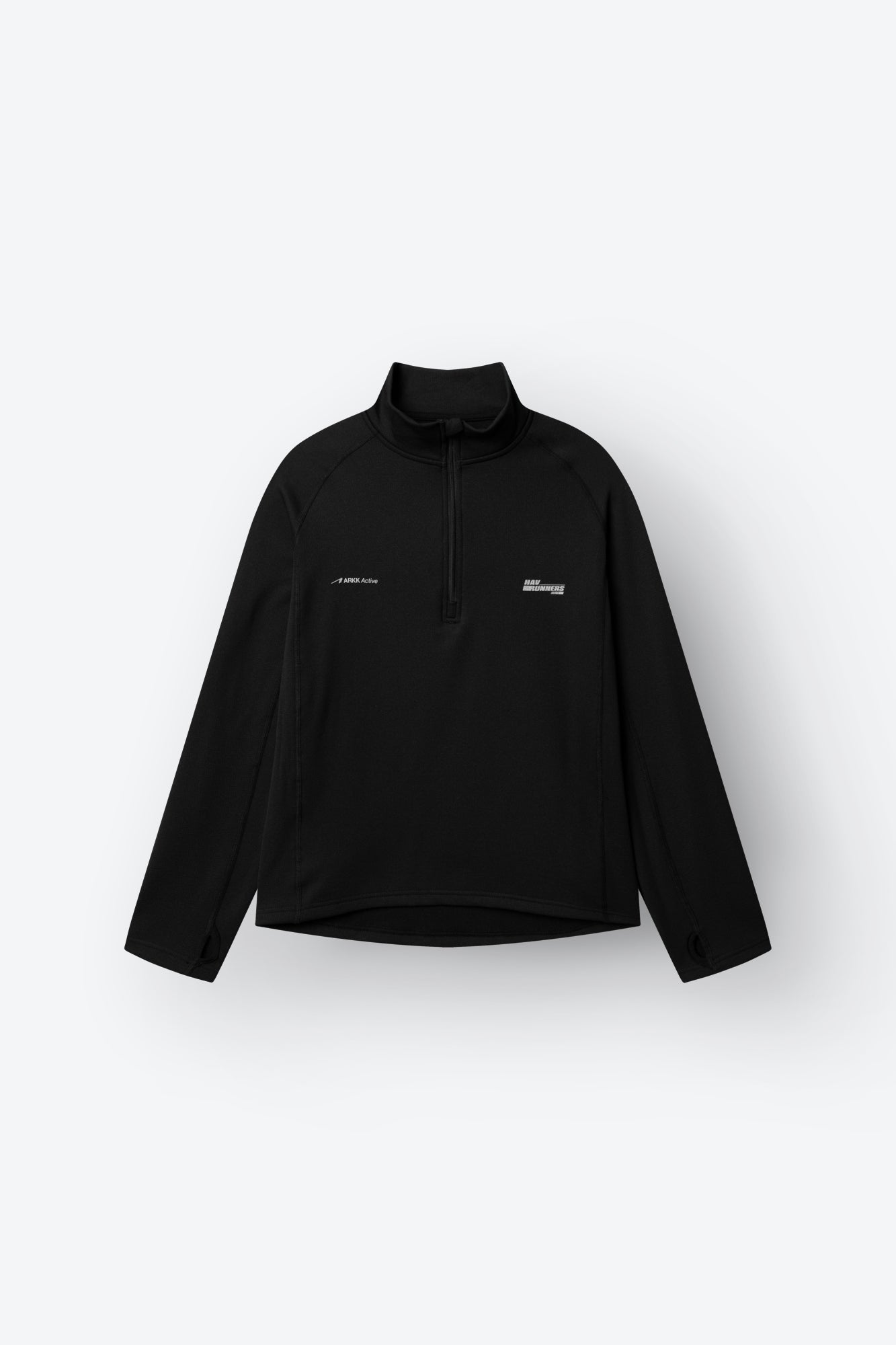 ARKK Apparel Hav Runner Half Zip | Black - Men Sweatshirt